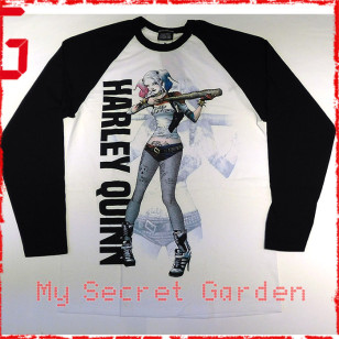 Suicide Squad -Harley Quinn Official Fitted Jersey DC Comics Baseball  Longsleeve T Shirt ( Men M ) ***READY TO SHIP from Hong Kong***